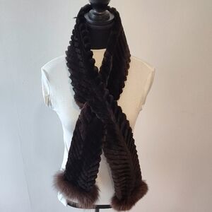 Vintage Brown Beaver Scarf